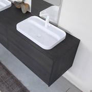 Top e fianco aggiuntivi per composizione bagno, finitura legno essenza 835 Rovere Caviar