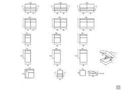 Divano letto Dover - modelli e dimensioni