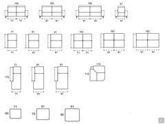 Dimensioni e modularità disponibili per il divano letto Florence