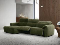 Divano moderno con meccanismo relax Marvel in versione con chaise longue