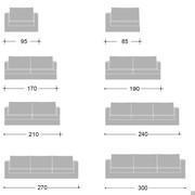 Divano Kansas - dimensioni disponibili nella versione divano