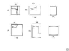 Divano Square - dimensioni elementi chaise-longue e penisola