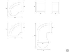 Elementi disponibili per il divano componibile Cancun