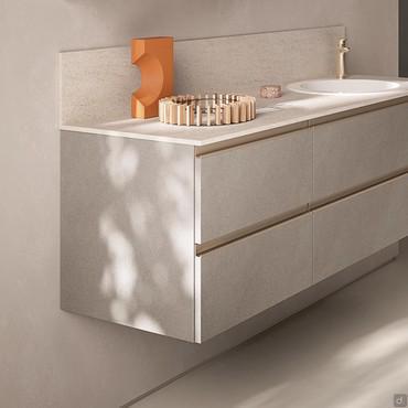 Base per arredo bagno Atlantic P.50. Profonda cm 50 e proposta nelle larghezze da cm 25 fino a 120.