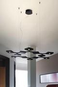 Lampada di design geometrica Quad in finitura struttura nero