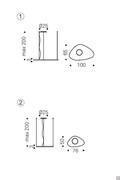 Dimensioni lampada in metallo circolare Magellano di Cattelan: 1) modello grande 2) modello medio