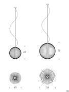 Lampada in fili di metallo Mandala a sospensione - Schema dimensionale