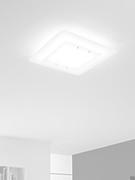 Lampada da soffitto Jolly con diffusore in polimetilmetacrilato bianco