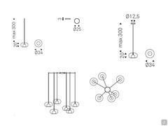 Schema dimensionale della lampada Coimbra