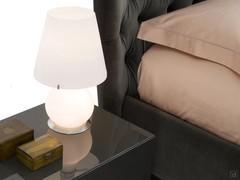 Lampada Eternity ambientata all'interno di una camera da letto: luce funzionale e d'atmosfera