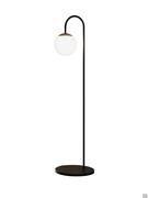 Lampadario con sfere in vetro di design Hope nelle versione da terra, con struttura in metallo verniciato nero