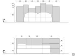 Esempio di composizioni realizzabili con i pannelli boiserie Jolly