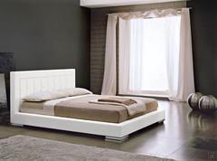 Letto Arabesque con testata monocolore