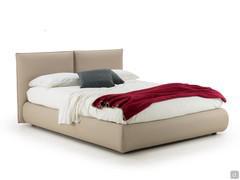 Letto Becket completamente rivestito in ecopelle