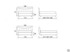 Letto Amanda - dimensioni specifiche del modello matrimoniale standard