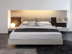 Letto sospeso California Wood con giroletto sottile h.15 in legno laccato