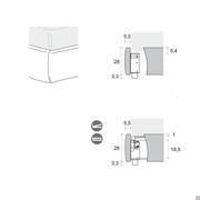 Schemi tecnici e dimensioni - modelli con giroletto alto (con e senza box contenitore)