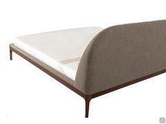 Letto Bernini con rivestimento in tessuto flora marrone-beige