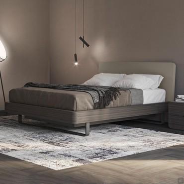 Letto matrimoniale in legno con box contenitore Icarus