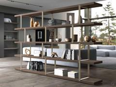 Libreria freestanding bifacciale in legno Windsor