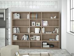 Libreria componibile a parete Almond p.45,6 cm 243 (moduli 90+60+90) h.186