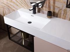 Mobile bagno sospeso N77 Atlantic con lavabo consolle in Mineralguss