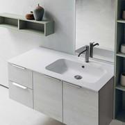 Lavabo consolle Bliz in Mineralguss con verso destro