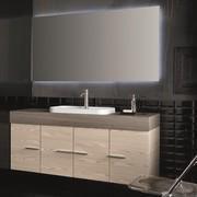 Mobile bagno N64 Atlantic con base in nobilitato effetto legno reno con top in finitura tivoli