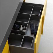 Cestone portalavabo completo di organizer grigio orione