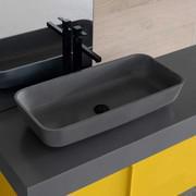 Lavabo tuttofuori Homo 70 in Corian finitura deep cloud