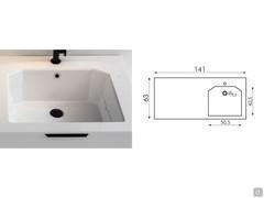 Dimensioni specifiche della vasca integrata mod. Drop