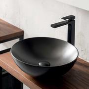 Lavabo rotondo tuttofuori Firenze in ceramica nero opaco