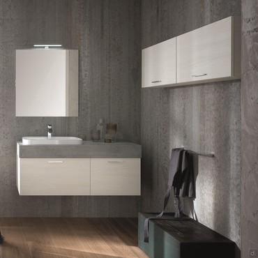 Mobile bagno con lavabo in ceramica N61 - Atlantic