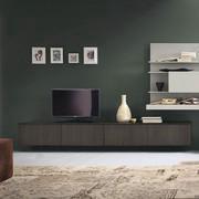 Composizione di basi Plan in finitura fashion wood rovere carbone 