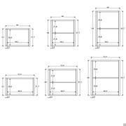 Base con anta battente Plan - dimensioni specifiche