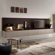 Plan Schienale con 3 moduli affiancati in finitura fashion wood Terra