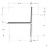 Modello C1 - Dimensioni sistema di schienali con mensole Plan Tetris