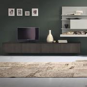 Contenitore per soggiorno con cestoni Plan in finitura fashion wood Carbone