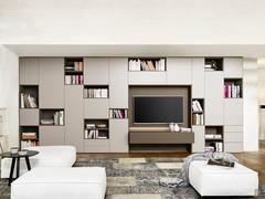 Parete attrezzata con Tv e libreria Way 04