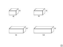 Freehand Base Cestone: dimensioni elementi con altezza cm 32