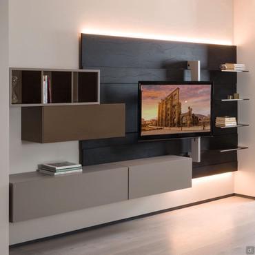 Parete attrezzata sospesa con boiserie FreeHand 12