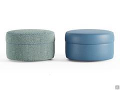 Pouf basso Charme, disponibile come optional per completare la poltrona