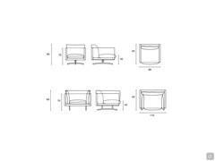 Modelli e dimensioni disponibili per la poltrona Aker