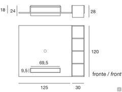 Ingombro complessivo porta tv Smart