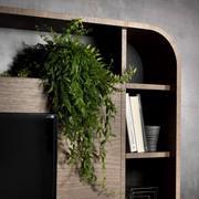 Particolare porta tv con libreria Vanity