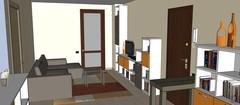 Progettazione 3D Soggiorno/Salotto - vista zona relax