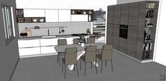 Progettazione 3D Cucina - vista complessiva