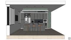  Progettazione 3D Cucina - vista laterale