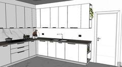 Progettazione 3D Cucina - vista lato lavello