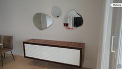 Progettazione 3D Soggiorno/Salotto - fotografia cliente credenza